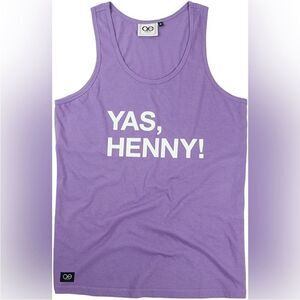 QUEER EYE 💜 “yas, henny!” 💜 Purple tank 💜 unisex 💜 NWT